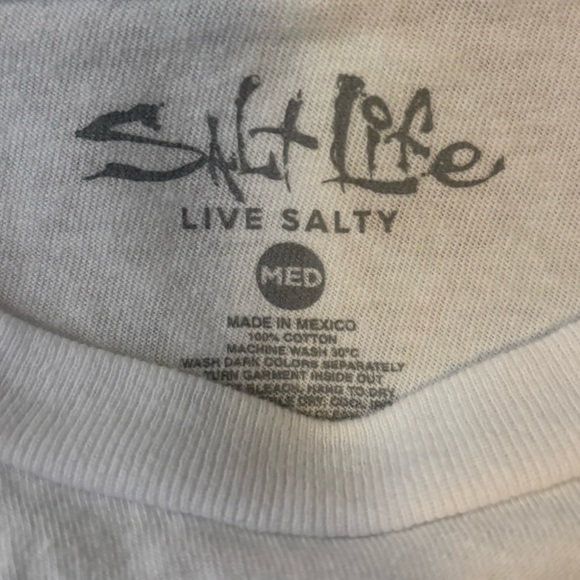 Salt Life Men's Classic White Long Sleeve Tee - Picture 3 of 3